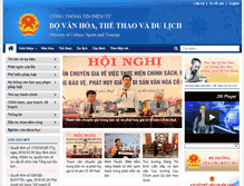 Tablet Screenshot of bvhttdl.gov.vn